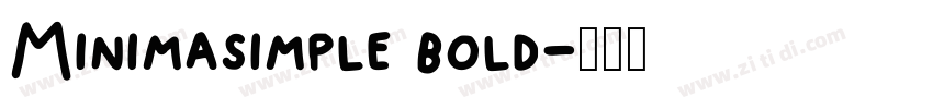 Minimasimple bold字体转换